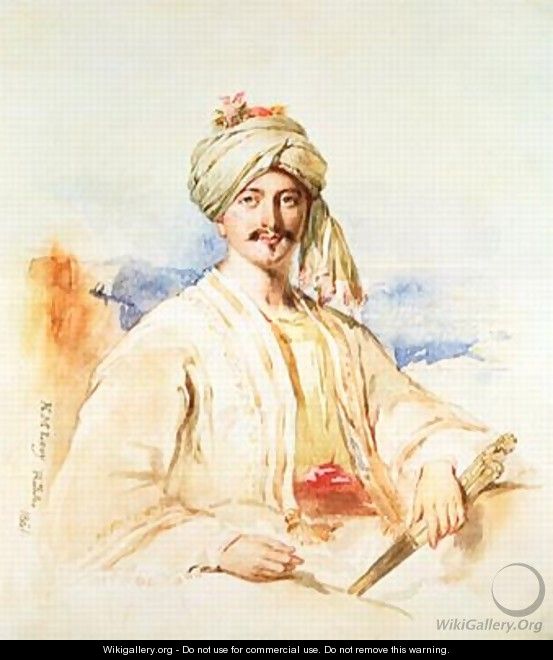 Portrait of a Man in Oriental dress 1861 - Kenneth Macleay