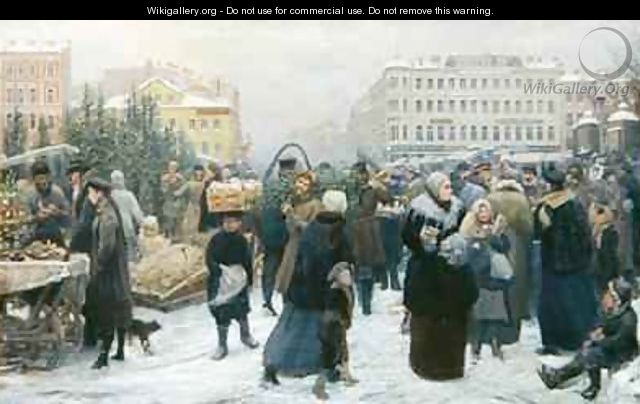 Christmas Fair - Heinrich Matvejevich Maniser
