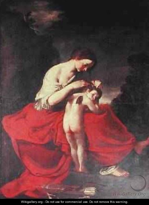 Venus combing Cupids Hair - Giovanni Giovanni da San (Mannozzi)