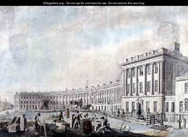 The Completion of the Royal Crescent Bath 1769 - Thomas Malton, Jnr.