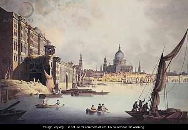 View of Somerset House and the Thames 1796 - Thomas Malton, Jnr.