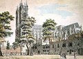 Deans Yard Westminster View of Westminster Abbey from the West 1793 - Thomas Malton, Jnr.