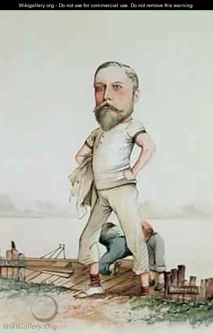A Rowing Type caricature of Edward VII 1841-1910 1880 - F.H. Manby