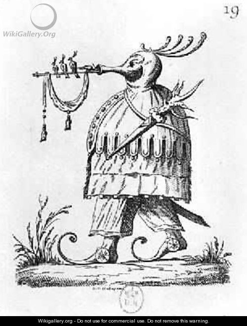 A Monster from Les Songes Drolatiques de Pantagruel by Francois Rabelais 1494-1553 - Claude Nicolas Malapeau