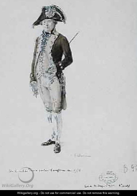 A Consul of France wearing the uniform of 1776 - L. Malespine