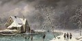 Winter Scene - Louis Claude Mallebranche