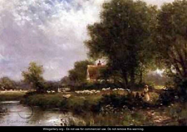 Sheep by a River - Henry Maidment