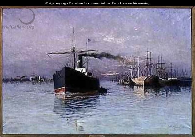 The Great Dock of Dunkirk 1890 - Emile Maillard