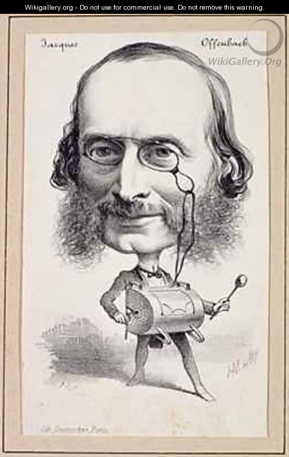 Portrait of Jacques Offenbach - Hippolyte Mailly