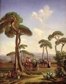 Arabs and Camels in Wooded Landscape - Prosper-Georges-Antoine Marilhat