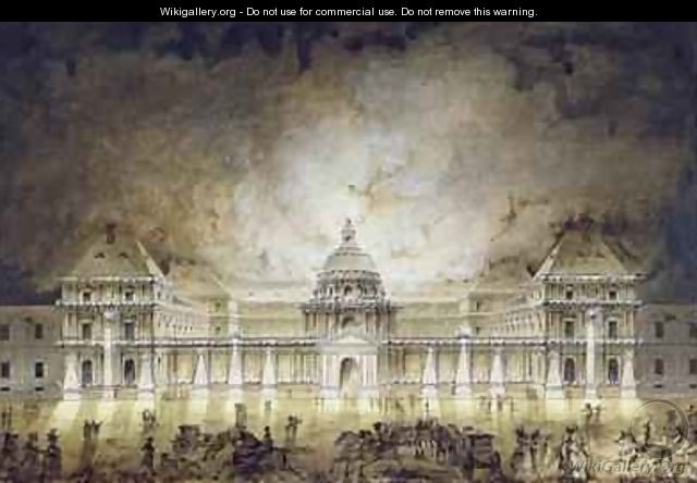 The Luxembourg Palace Illuminated for the Fete du Roi in 1780 - Jean Baptiste Marechal