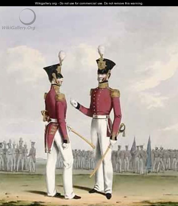 Field Officers of the Royal Marines plate 2 from Costume of the Royal Navy and Marines - L. and Eschauzier, St. Mansion