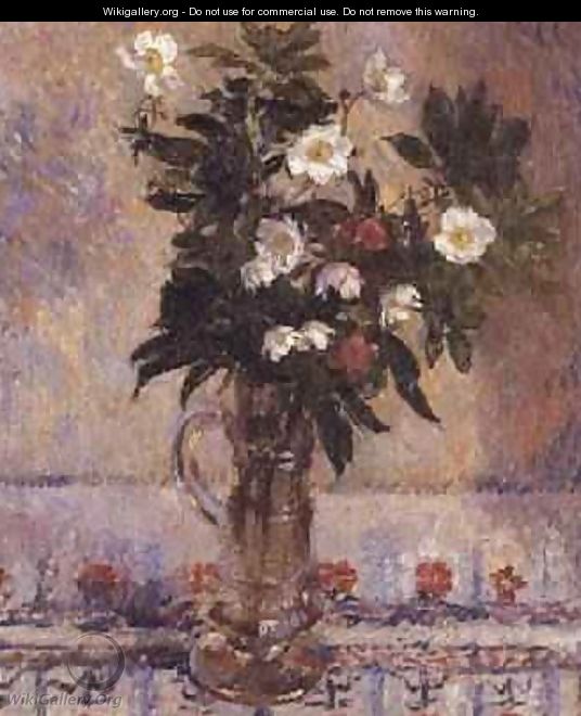 Flowers in a Glass Vase - James Manson