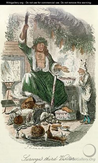 Scrooges Third Visitor from Dickens A Christmas Carol - John Leech