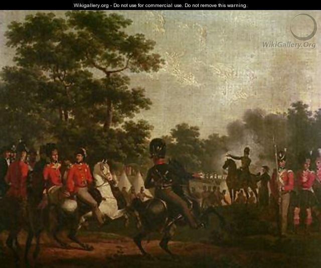 Duke of Wellington visiting outposts - Hippolyte Lecomte