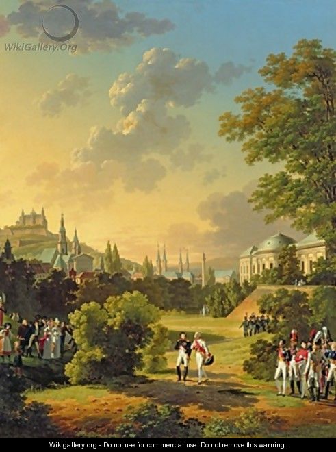 Meeting Between Napoleon I 1769-1821 and Ferdinand III 1769-1824 Grand Duke of Tuscany at Wurtzburg - Hippolyte Lecomte