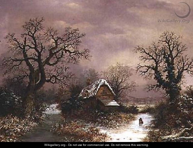 Little Red Riding Hood in the Snow - Charles Leaver