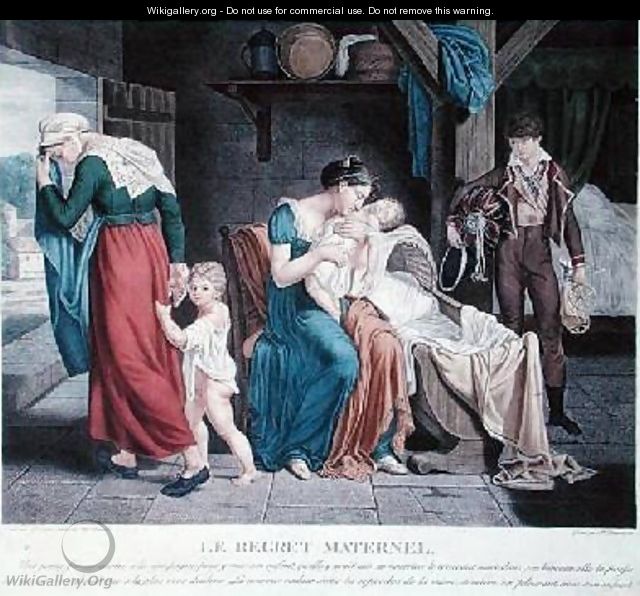 The Death of the baby put in the care of a nurse - Charles-Jacques Lebel