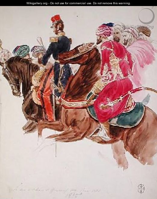 Henri dOrleans 1822-97 Duc dAumale and Colonel Joseph Vantini - Theodore Leblanc