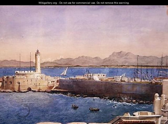 The Harbour and Jetty at Algiers - Theodore Leblanc