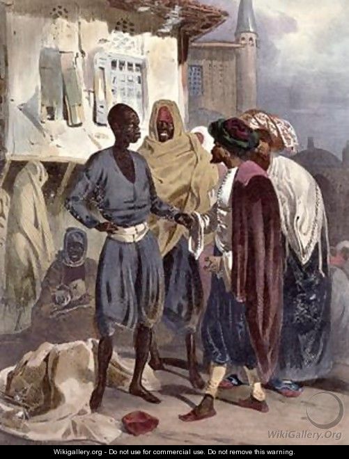 The Slave Market at Ak-Hissar - Theodore Leblanc