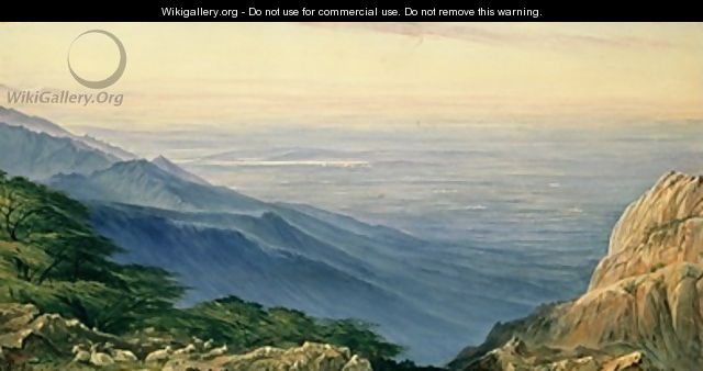 The Plain of Lombardy from Monte Generoso - Edward Lear