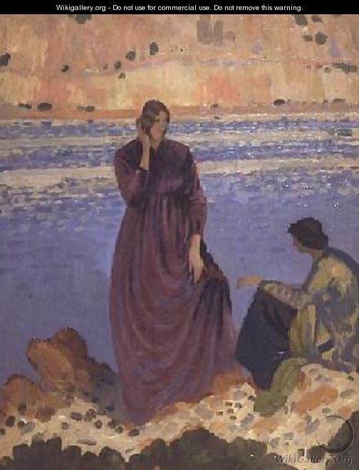 Two Girls by the Shore - Derwent Lees