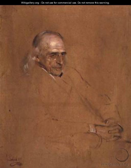 Portrait of Professor Theodor Mommsen 1817-1903 - Franz von Lenbach