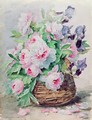 Irises and Peonies in a Basket - Madeleine Jeanne Lemaire