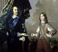 Double Portrait of Charles I 1600-49 and James Duke of York 1633-1701 - Sir Peter Lely