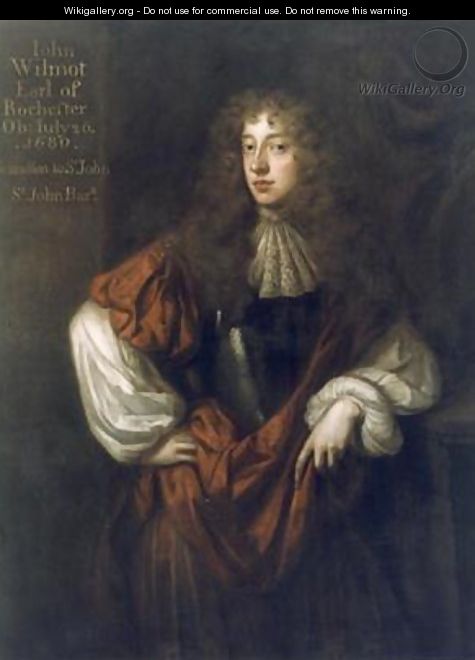 Portrait of John Wilmot 1647-80 2nd Earl of Rochester 2 - Sir Peter Lely
