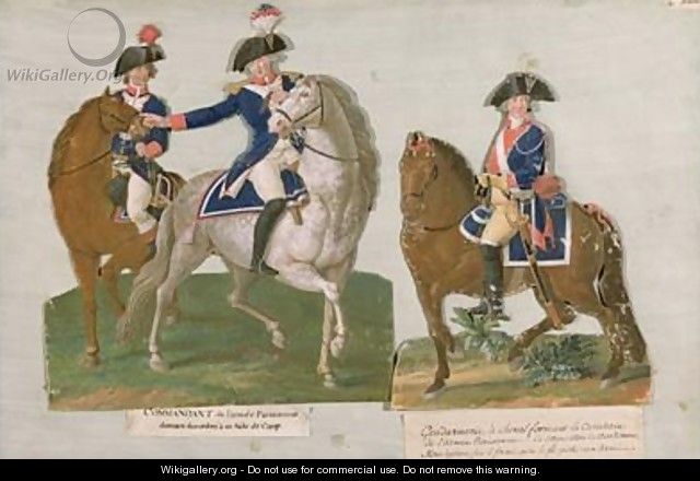 Army Commander and an Officer of the Mounted Police - Brothers Lesueur
