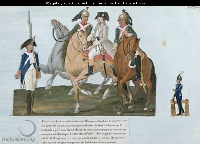Napoleon Bonaparte 1769-1821 and the Varsovian Sentry - Brothers Lesueur