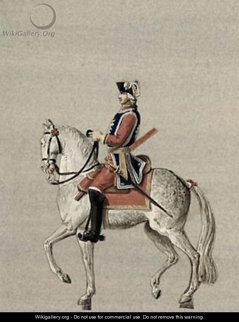 Equestrian portrait of Prince Charles de Beauveau-Craon - Pierre Antoine Lesueur