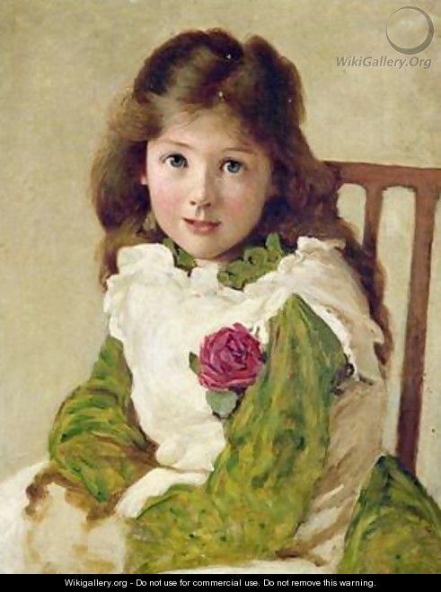 Portrait of the Artists Daughter - George Dunlop, R.A., Leslie