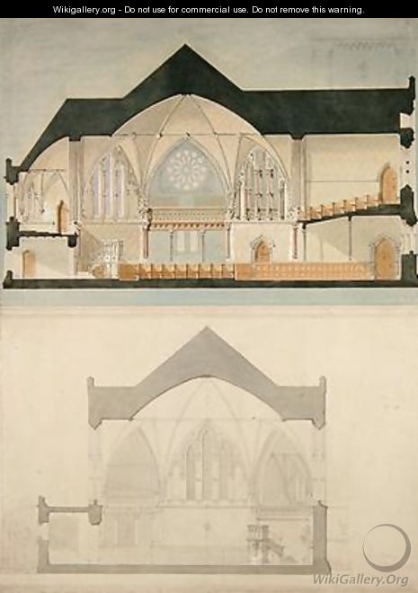 Side Elevation of Trinity College Church Edinburgh - John Lessels