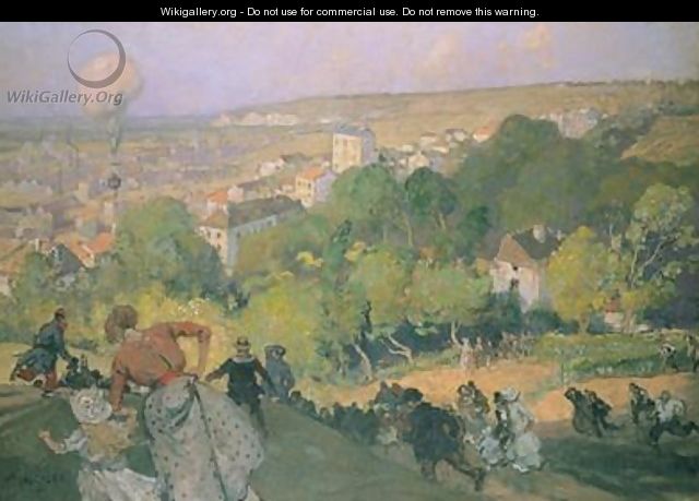 Balloon Landing at Pre St-Gervais - Auguste Lepere