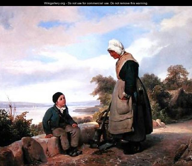 Peasant Woman and Boy - Leopold Leprince