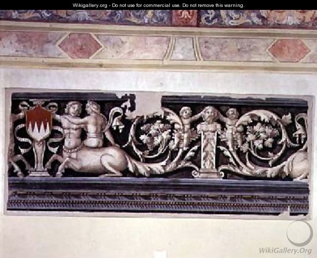 Fragment of a fresco with mythological decoration - Lorenzo Leonbruno