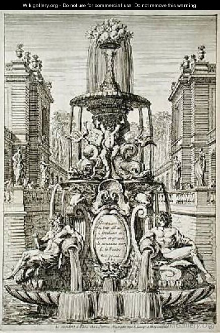 Title page from Fountain and Waterjets in the Italian Style - Jean Lepautre