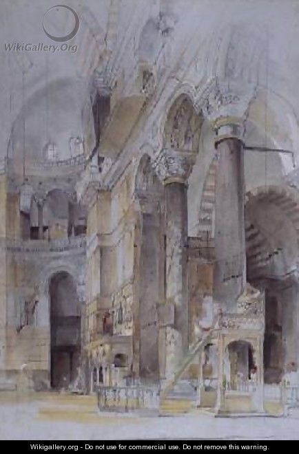 Interior of Haghia Sophia Constantinople - John Frederick Lewis