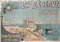 Poster advertising La Reserve restaurant Nice - E. Levy