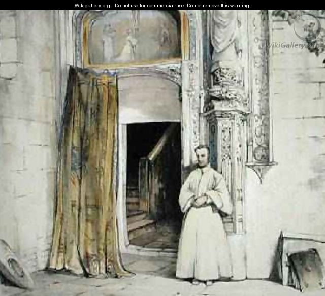 A Monastery Door - John Frederick Lewis