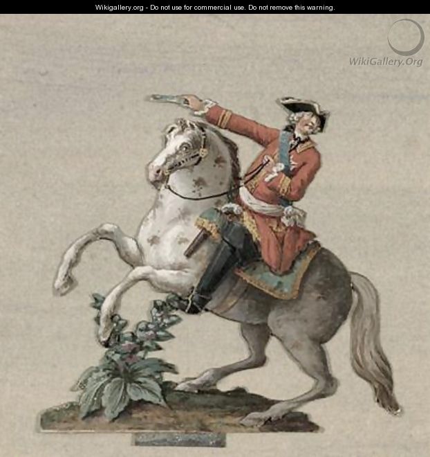 Equestrian portrait of Prince Charles-Just de Beauveau-Craon - Pierre Antoine Lesueur