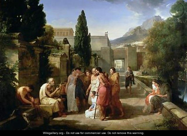 Homer Singing his Iliad at the Gates of Athens - Guillaume Guillon Lethiere