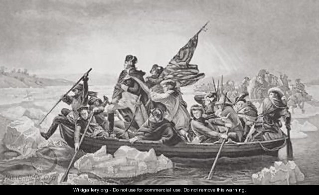 Washington crossing the Delaware near Trenton New Jersey - Emanuel Gottlieb Leutze