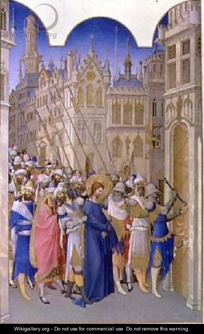 The Passion Christ being led to Pontius Pilate - Pol de Limbourg