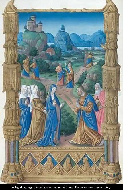 The Apostles leaving the Virgin to spread the Word of Christ - Pol de Limbourg