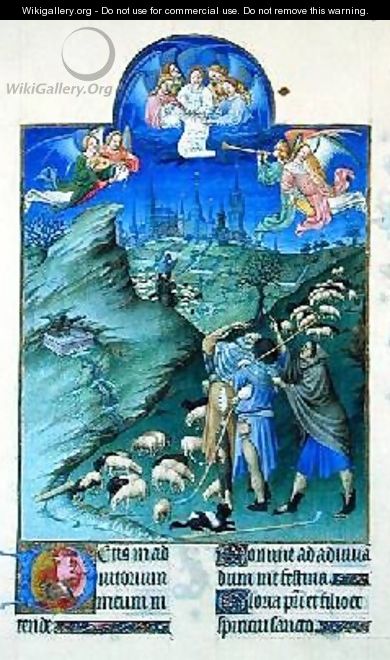The Annunciation to the Shepherds - Pol de Limbourg