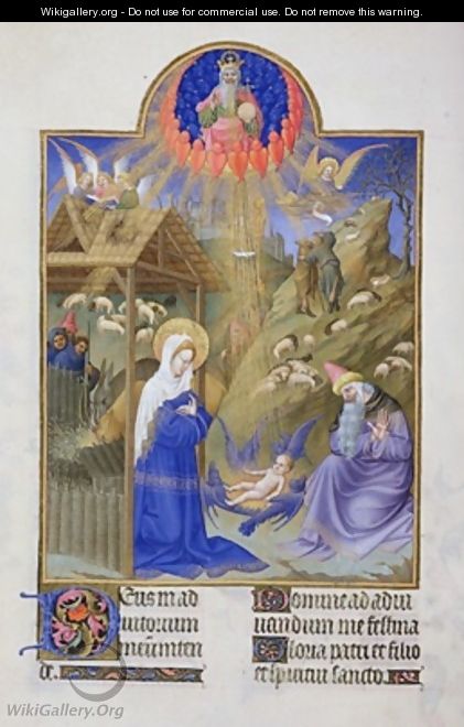 The Nativity from the Tres Riches Heures du Duc de Berry - Pol de Limbourg